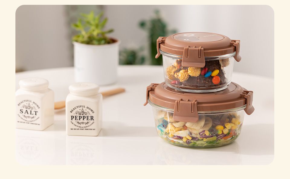 Hiromimi - LINE FRIENDS玻璃保鮮盒2入組-兔兔