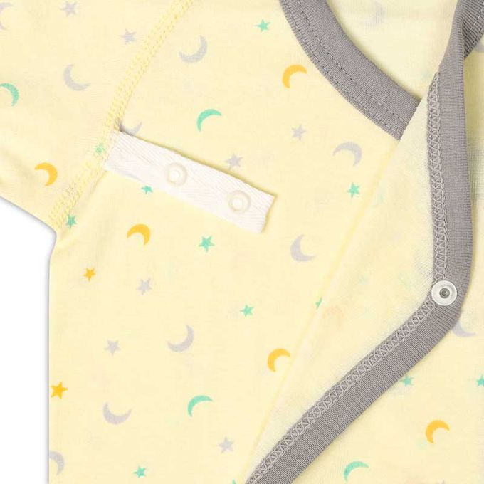 akachan honpo - 新生兒內衣10件組-按扣款-奶油色 (肚衣:50cm蝴蝶裝:50~60cm)