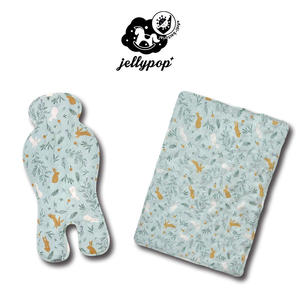 【Jellyseat&mat】獨家冰珠專利長效酷涼感推車座墊+床墊-NEW✨_Mint Bunny