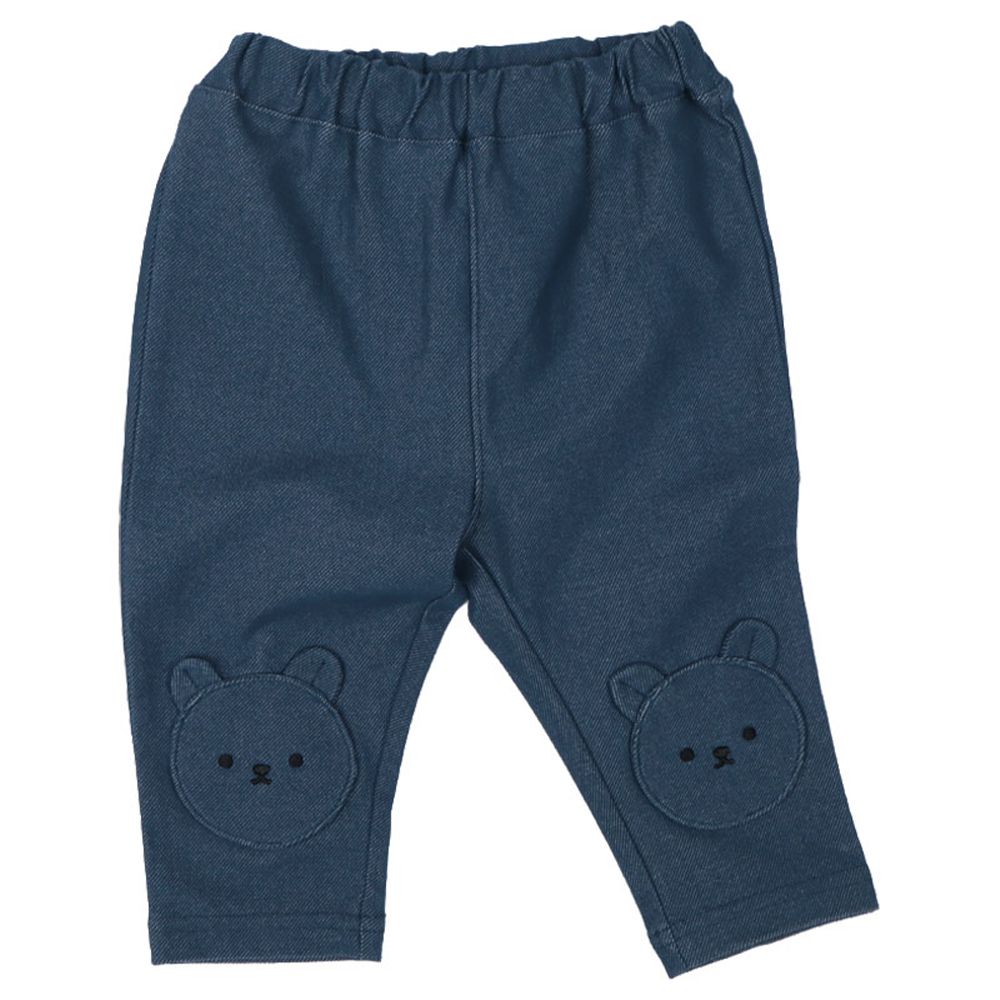 7分褲-膝蓋動物造型-深藍色