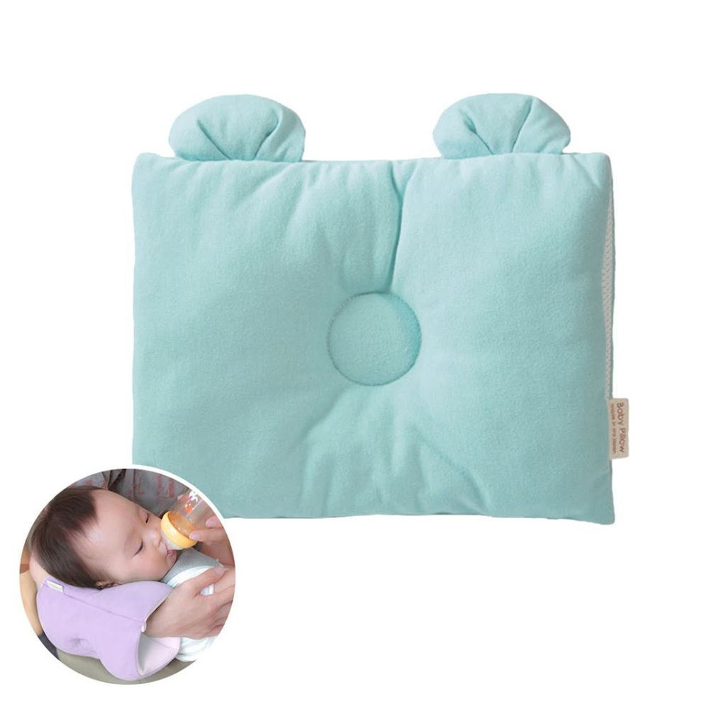 日本Makura - 【Baby Pillow】兩用型透氣授乳臂枕-天空藍 (M (長 25 x 寬 20 + 4(耳朵) cm))