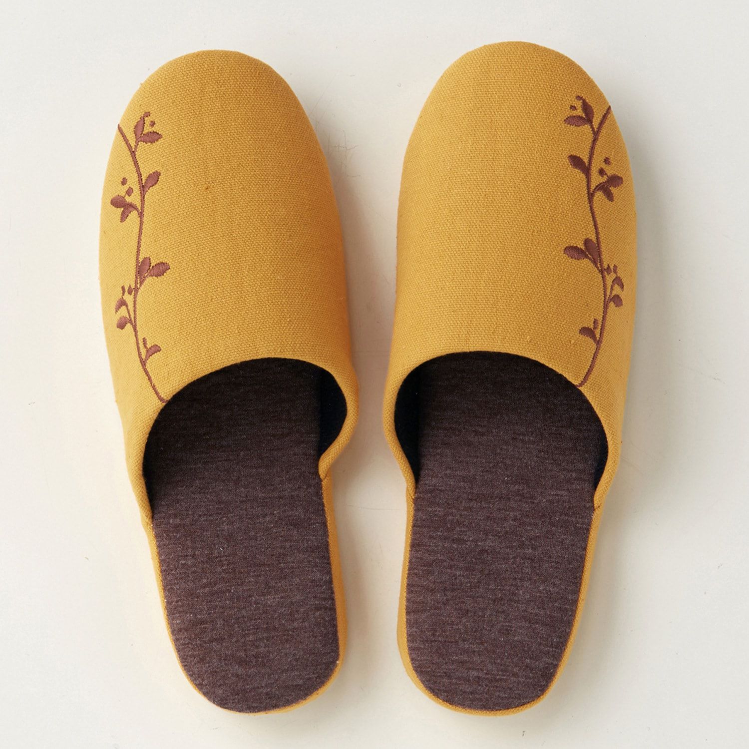 日本千趣會 - 可機洗 刺繡典雅室內拖-摩登花朵-灰黑