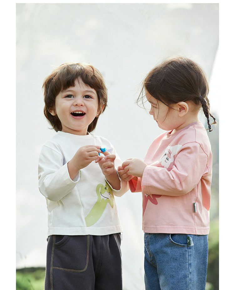 純棉Q萌長袖上衣-微笑-粉色