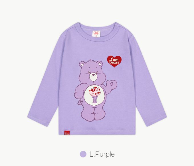 韓國 Care Bears - 聯名款彩虹熊熊印長袖上衣-紫
