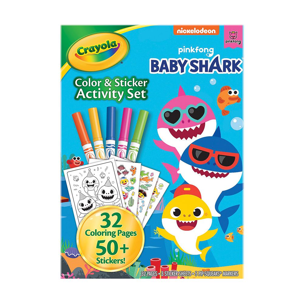 Crayola繪兒樂 - 鯊魚寶寶貼紙色筆著色套裝