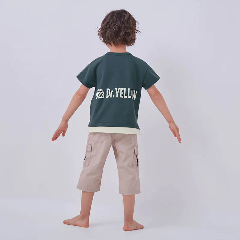 日本千趣會 - (JR新幹線) 純棉印花刺繡短T-墨綠