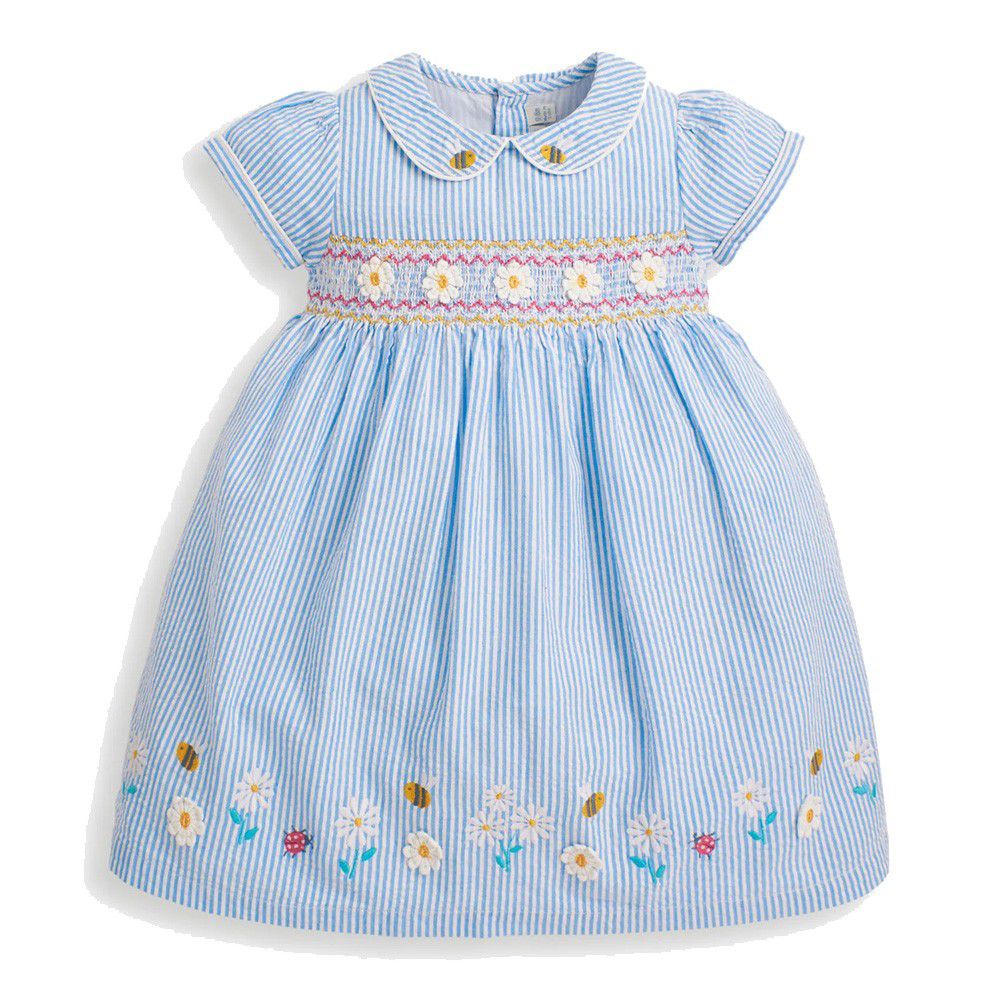 英國 JoJo Maman BeBe - 超優質嬰幼兒/兒童100％純棉短袖洋裝-甜蜜蜜