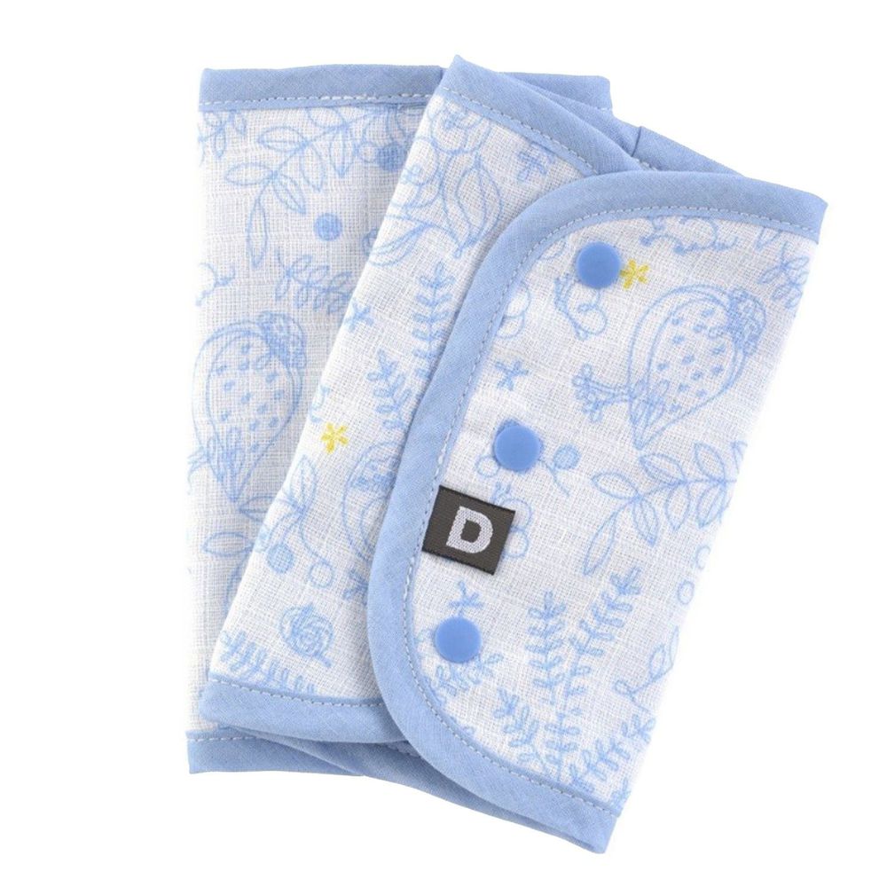 D BY DADWAY - 揹帶用口水巾-粉藍森林朋友-23x16 cm