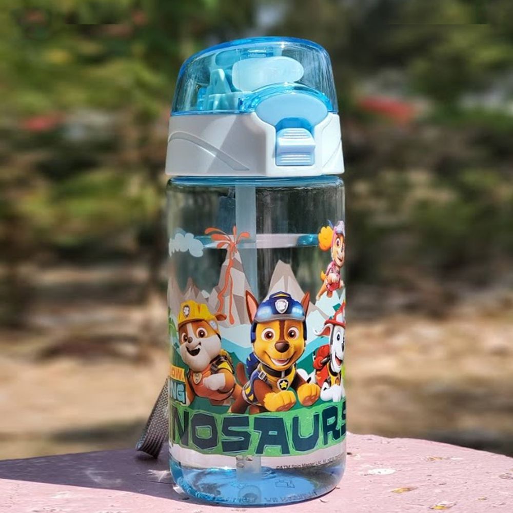 汪汪隊立大功 恐龍救難隊主題運動吸管水壺-藍色-430ml