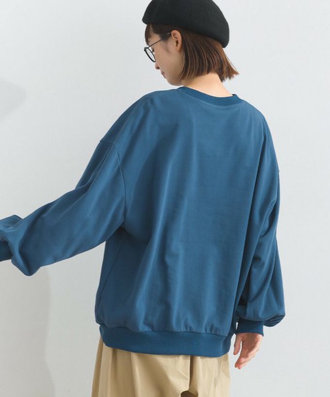 日本 Lupilien - 線條貓咪印花裏毛長袖上衣-黑