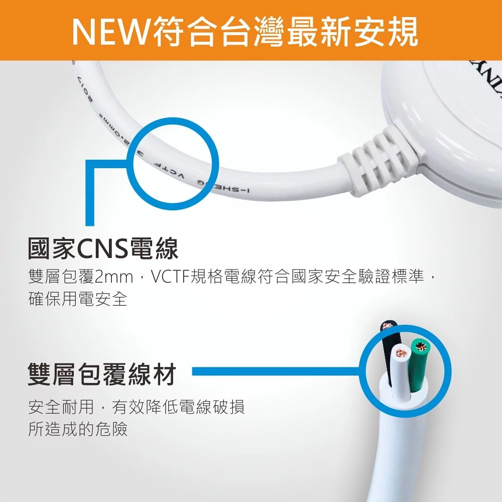 KINYO - 臺灣製3開4插鯨魚動物延長線(1.8M)-隨機挑色 (W63xH30xD210 mm)