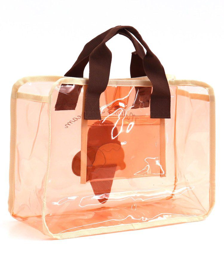 日本 apres les cours - 亮片墜飾防水PVC圓形肩背/手提包-貝殼-水藍