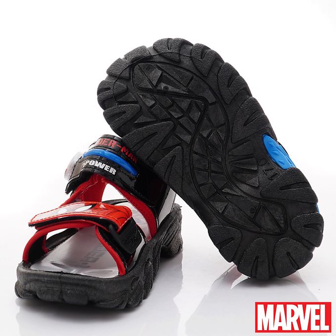 蜘蛛人電燈涼鞋-MNKT35102黑(中小童)-涼鞋-黑