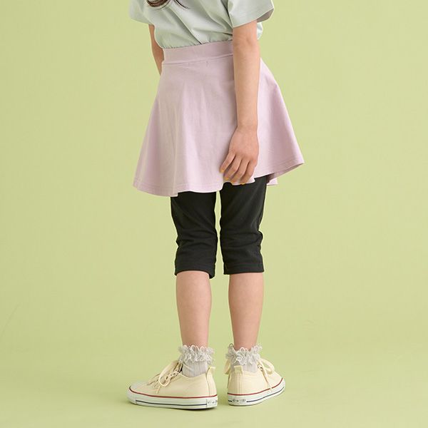 日本 Lycee mine - 波浪甜美彈性內搭褲裙(6分丈)-薄荷綠