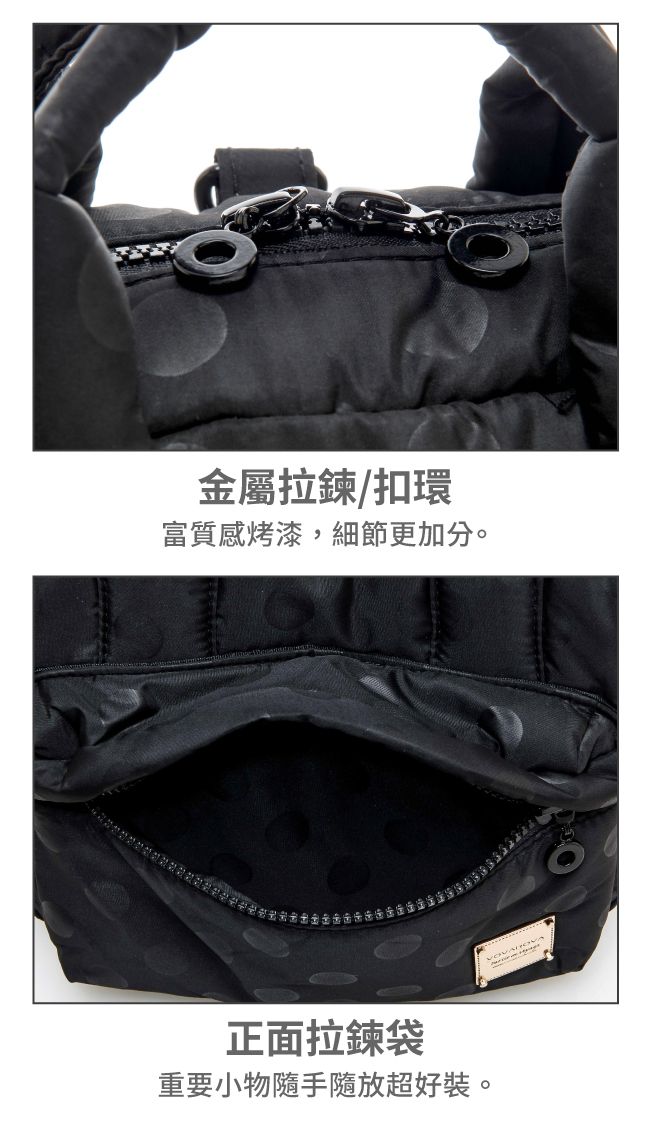 VOVAROVA - 荳芙包-SHINY DOTTY 黑-黑 (23cmx11cmx19cm)