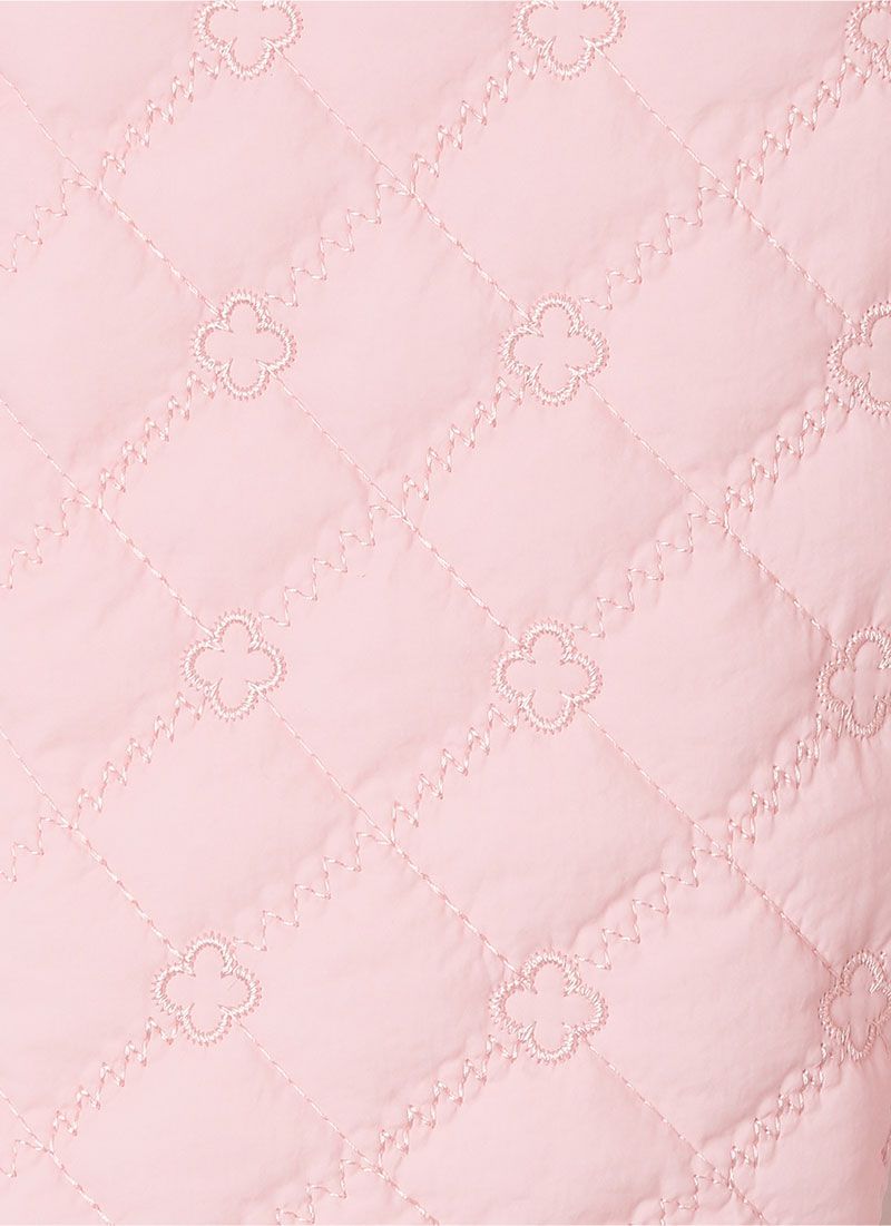 韓國 OZKIZ - 繡花紋路內磨毛長褲-粉