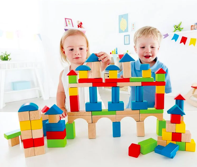 【德國Hape】創意積木組合、拉車✕質感木製磁鐵書❤滿額送好禮！