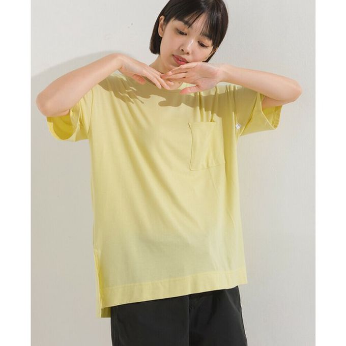 日本 OMNES - 涼感抗UV 清爽口袋短袖上衣-淺卡其