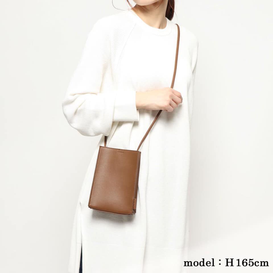 日本 Anello - 皮革斜挎手機包-NV海軍藍 (18cm×13cm×3cm)