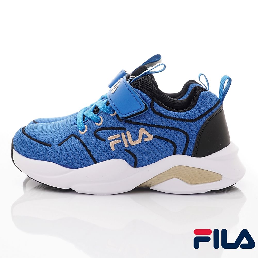 FILA - 輕量慢跑鞋款(中小童段)-運動鞋-藍