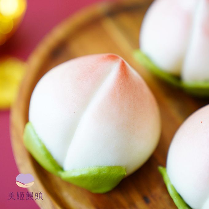 美姬饅頭 - 美姬鮮乳極品壽桃-6入-35g±5g/顆-6入-35g±5g/顆