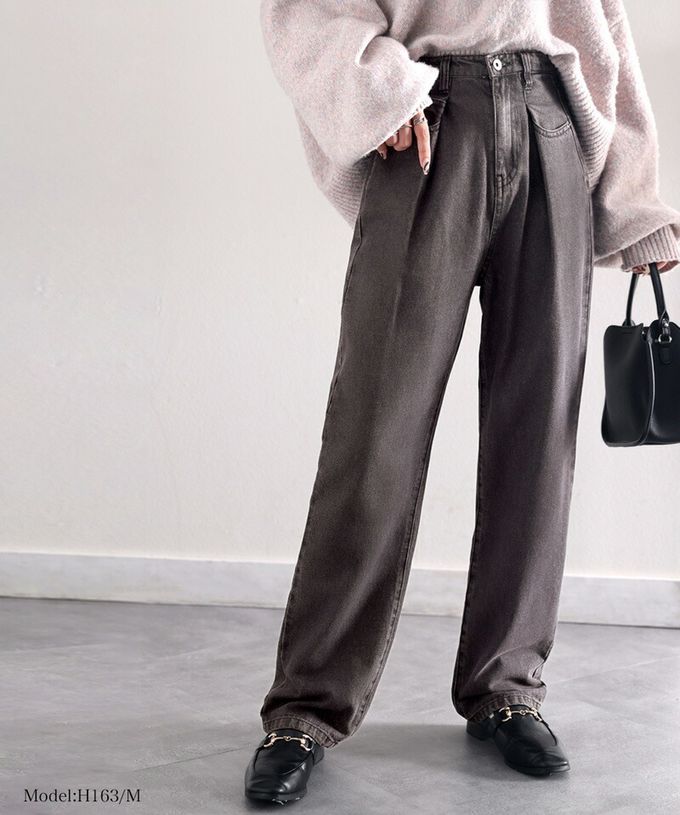 日本 Classical Elf - [熱銷NO.1] 舒適顯瘦打褶長褲-黑