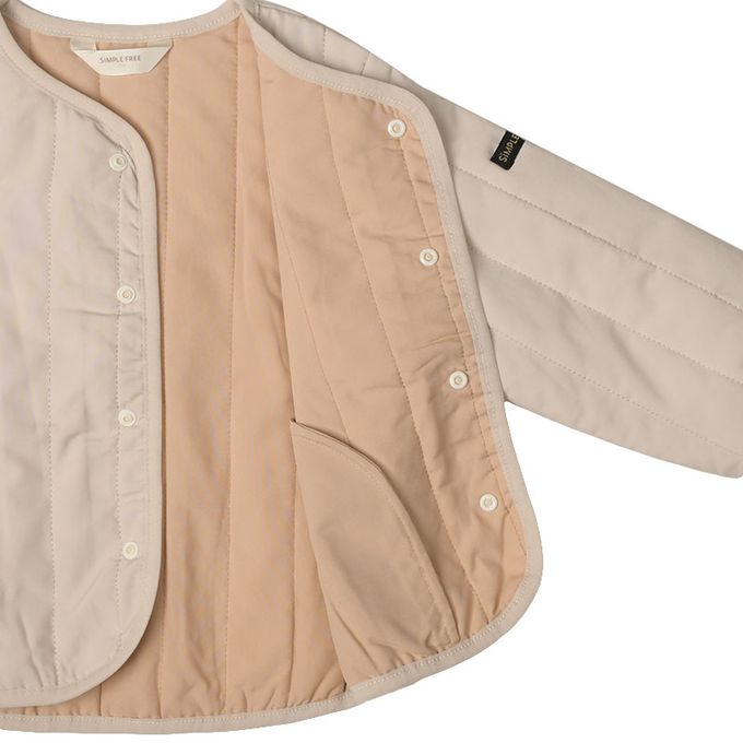 akachan honpo - 寬鬆夾克-超細纖維-象牙白色