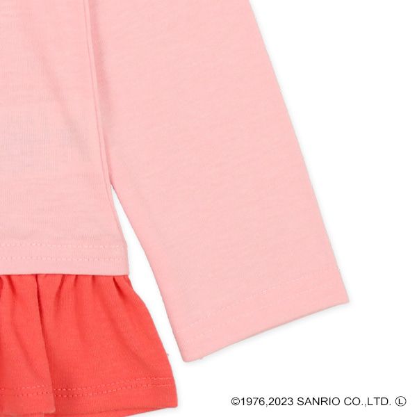 日本西松屋 - 三麗鷗 圓領印花長袖上衣-庫洛米-粉紫