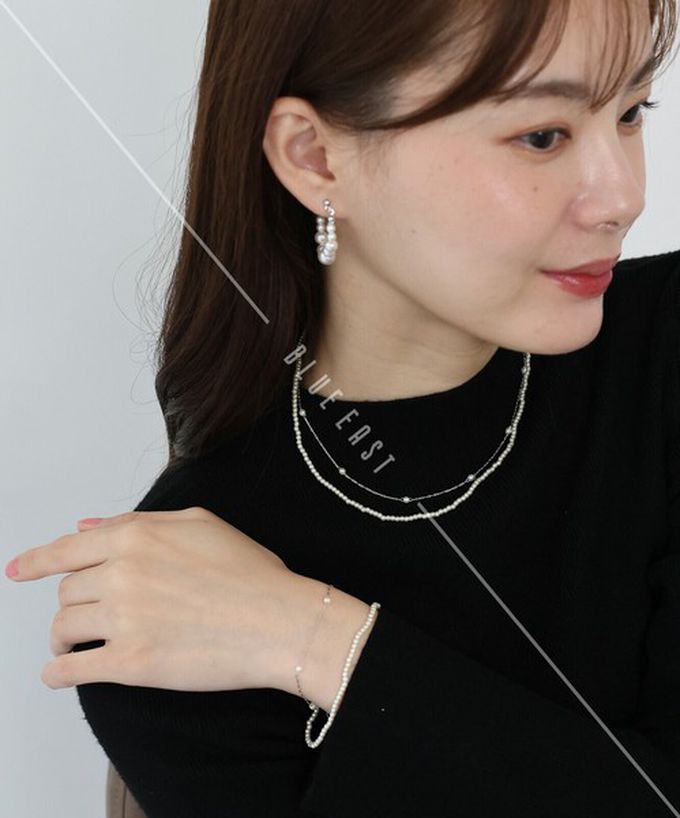 日本 BLUE EAST - 韓國製 精緻雙珍珠造型美人手鍊-金