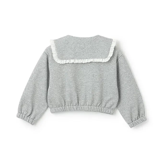 日本 Lycee mine - 可愛水手領荷葉邊外套-黃