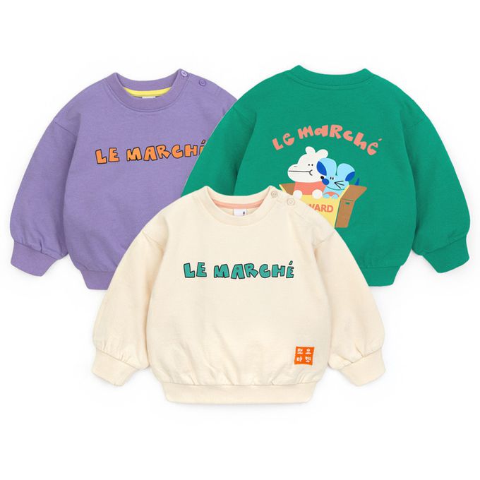 韓國 Pimpollo - 背後動物印花長袖上衣-紫