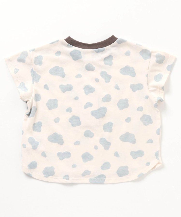 日本 apres les cours - 立體刺繡印花短袖上衣-冰棒-袖撞色