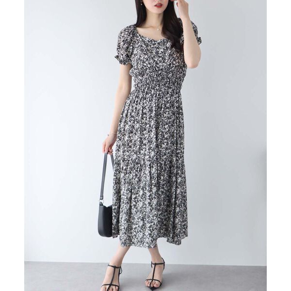 日本 BLUE EAST - 甜美氣質泡泡袖收腰洋裝-薄荷綠