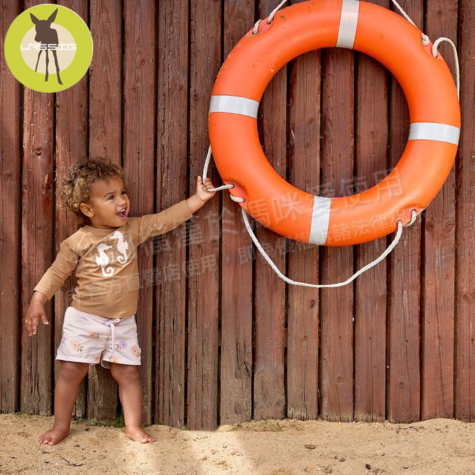 德國 Lassig - 嬰幼兒抗UV長袖泳裝上衣-小藍鯨