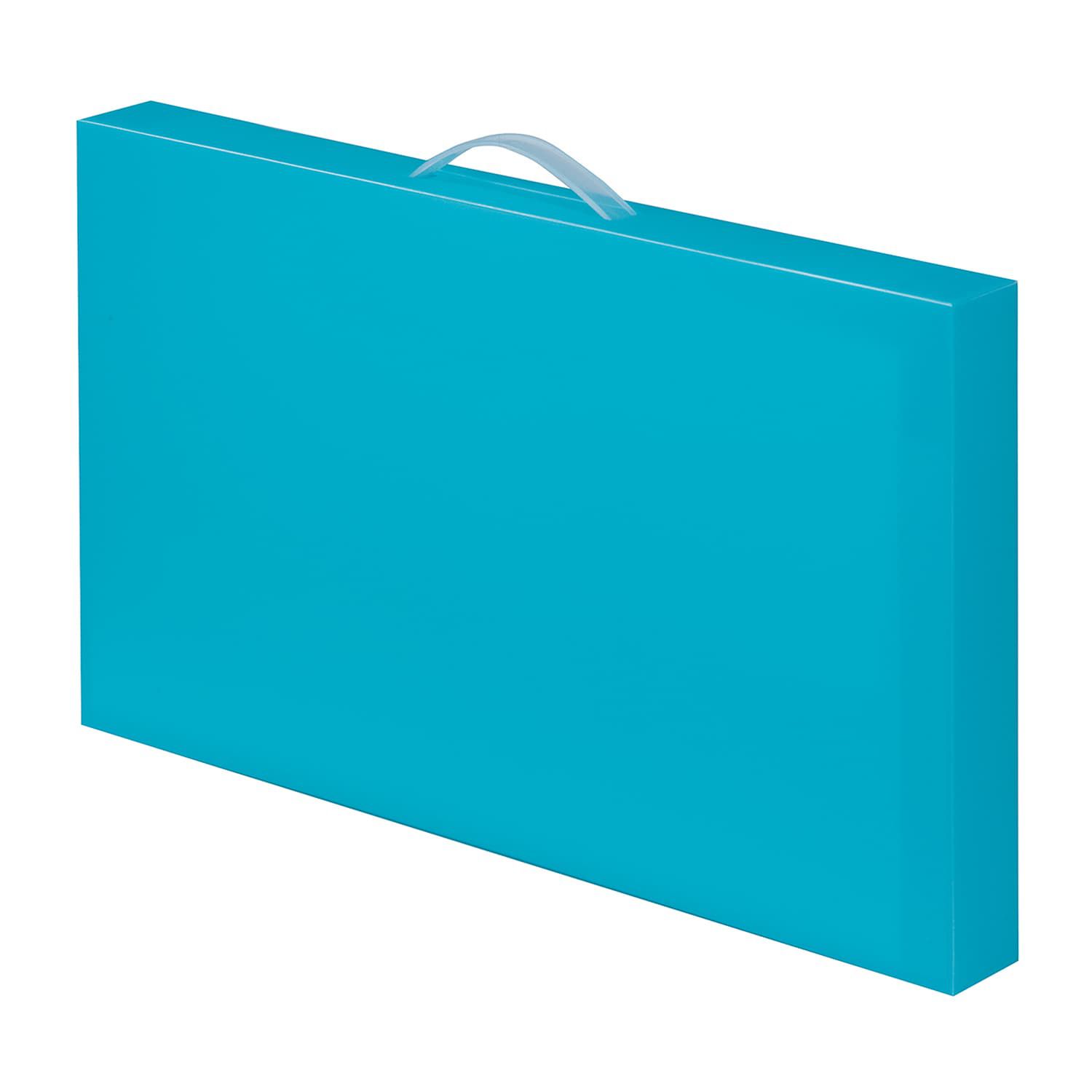 日本千趣會 - 美勞作品收納盒(附提把)-灰白 (42x29.5x4.5cm)