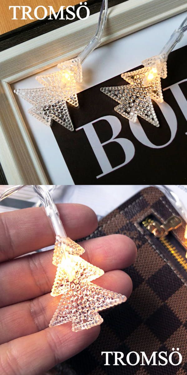 TROMSO - 松樹燈串/聖誕燈飾/耶誕掛飾配件-超值2入組-LED電池盒式-暖黃光 (約300cm)-一串20燈/約80g