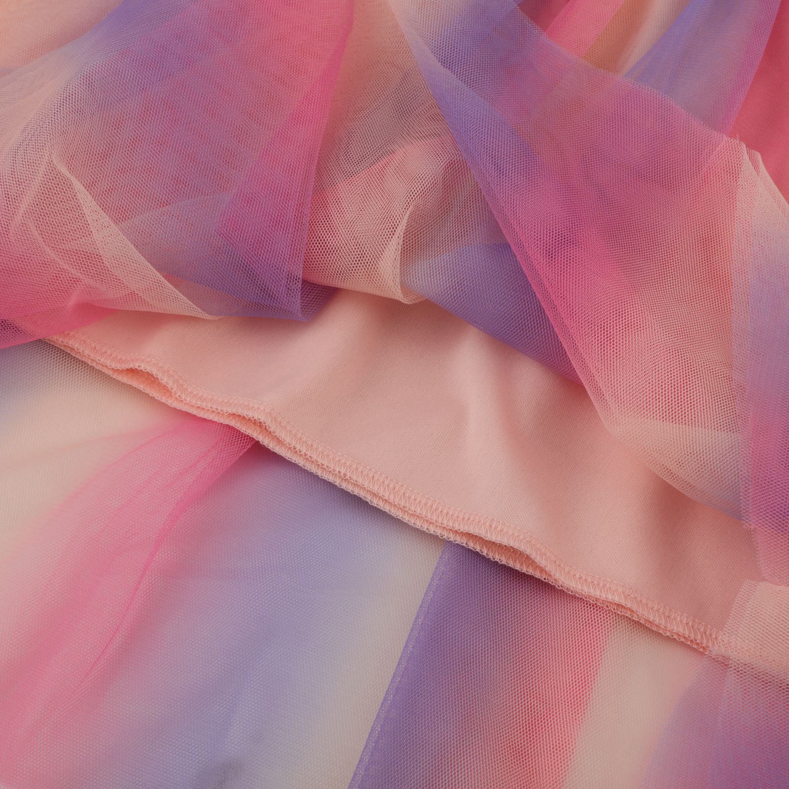 Jumping meters - 棉質圓領短袖網紗洋裝-兔子-白色