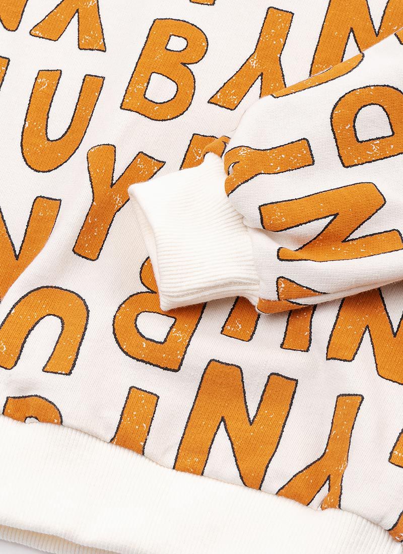 韓國 OZKIZ - 滿版字母印長袖大學T