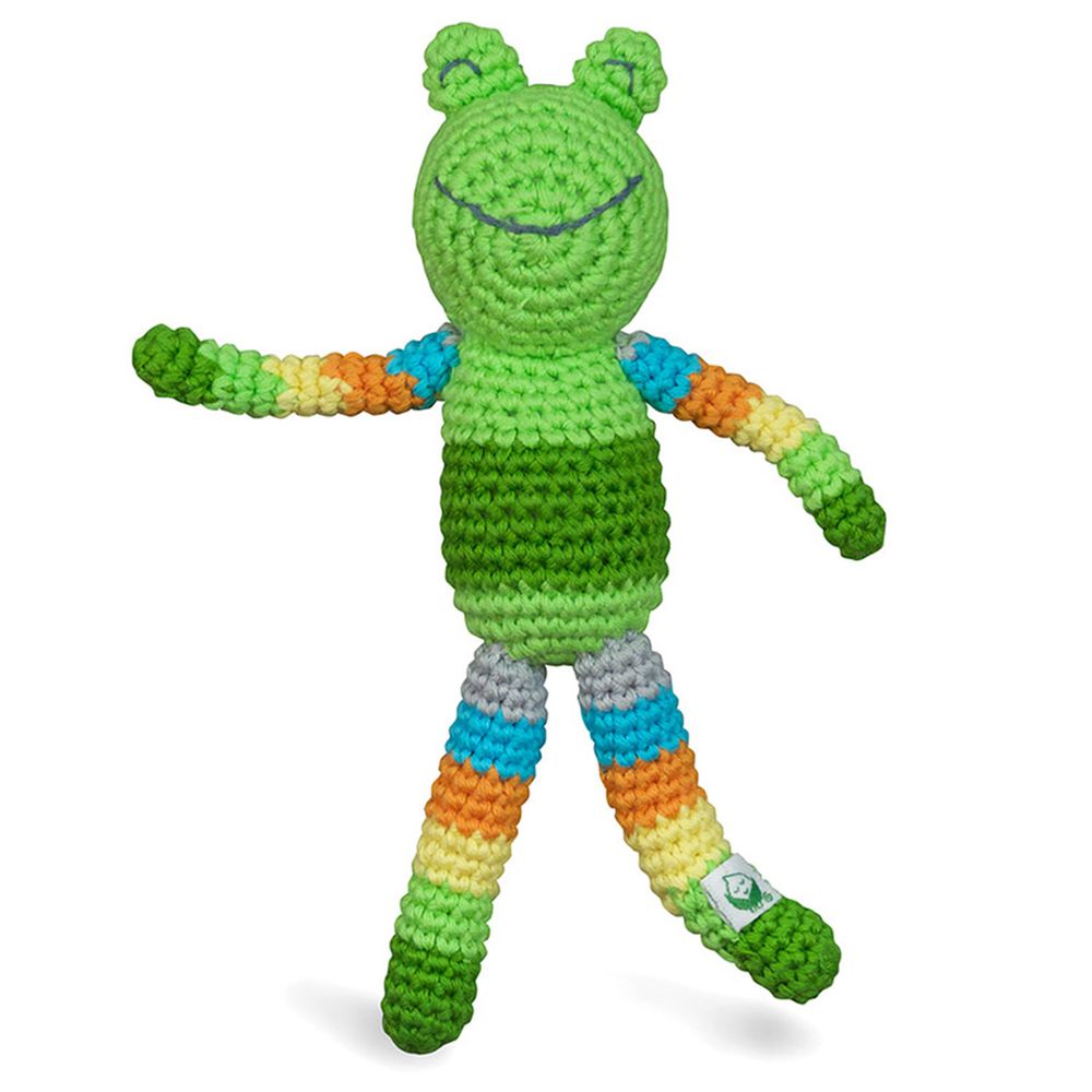 美國 green sprouts - 小綠芽寶寶安全有機棉玩具-綠青蛙