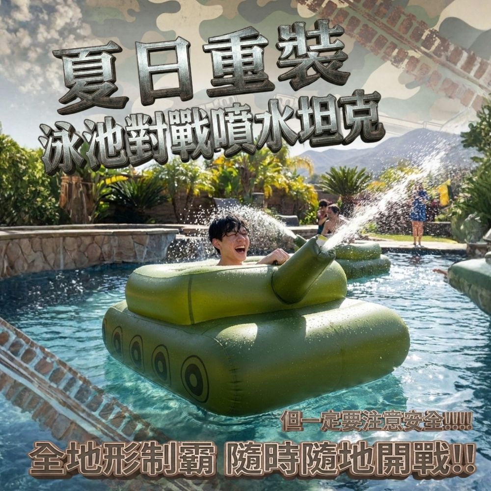 夏日重裝泳池對戰噴水坦克-成人款