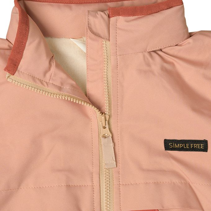 akachan honpo - 防潑水夾克-內裡刷毛-紅色