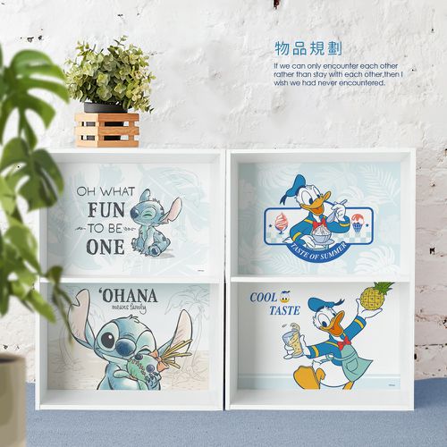 迪士尼 Disney  【唐老鴨冰品】 雙層收納空櫃 二層櫃 雙層櫃 收納櫃 書櫃 木櫃