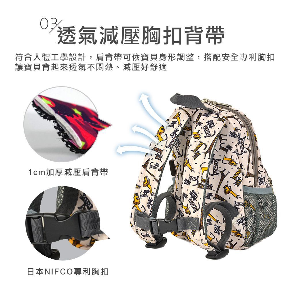 HUGGER - 幼童背包-馬達加斯加-(幼兒園書包-輕量減壓休閒後揹包) (3-7Y -B5尺寸)