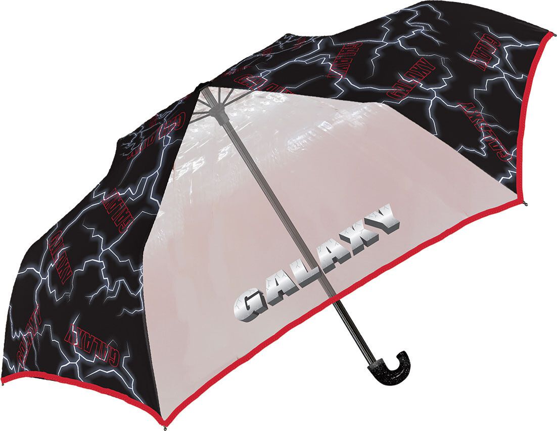 日本中谷 - 輕量透明窗兒童雨傘/折疊傘-閃電-黑 (55cm(身高130cm以上))