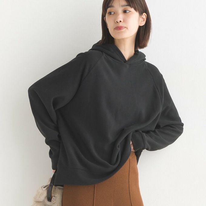 日本 OMNES - 防靜電 微絨休閒連帽長袖上衣-白