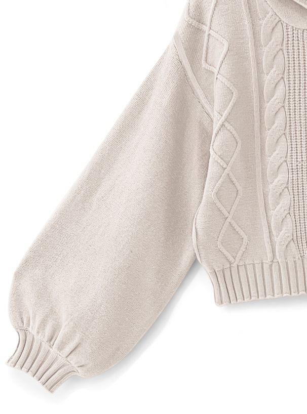 日本 GRL - 柔軟針織帽Tx長裙2件組-淺灰杏