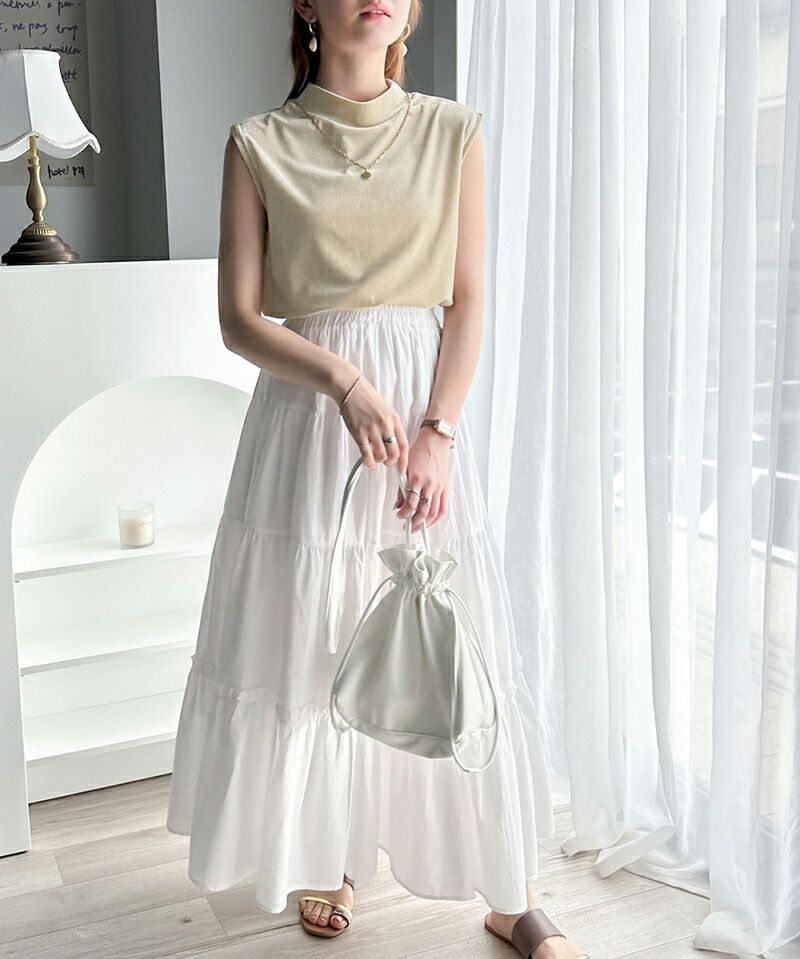 日本 Classical Elf - 高級絨感立領無袖上衣-孔雀藍