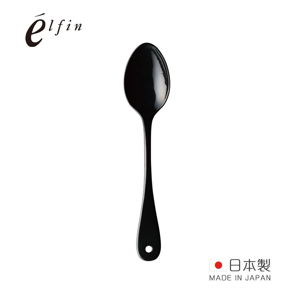 日本高桑 elfin - 日製黑琺瑯餐匙-2入