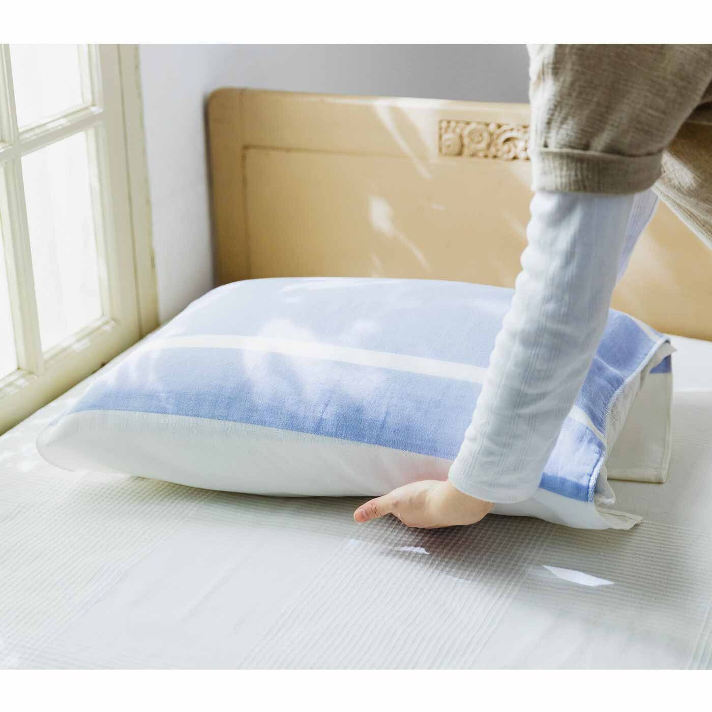 日本代購 - 樂天熱銷 日本今治產四重紗純棉枕頭墊/毛巾墊布-粉紅 (83x60cm)