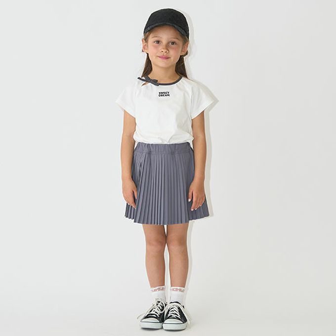 日本 Lycee mine - 輕盈鬆緊腰百褶裙-(內襯安全褲)-紫